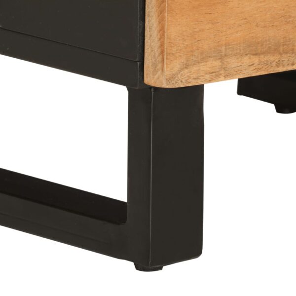 Highboard mit 3 Türen 40x33x110 cm Massivholz Akazie & Eisen - Image 8
