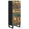 Highboard mit 3 Türen 40x33x110 cm Altholz Massiv & Eisen - Image 2