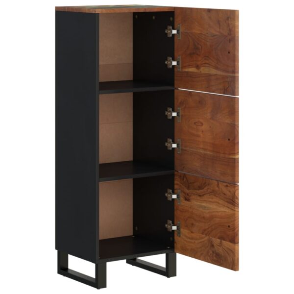 Highboard mit 3 Türen 40x33x110 cm Altholz Massiv & Eisen - Image 5