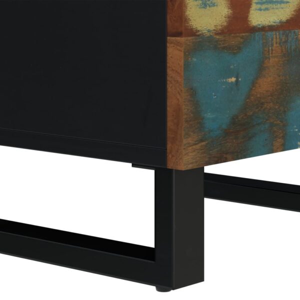 Highboard mit 3 Türen 40x33x110 cm Altholz Massiv & Eisen - Image 8