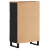 Highboard mit Schublade 60x33x100 cm Massivholz Mango & Eisen - Image 5