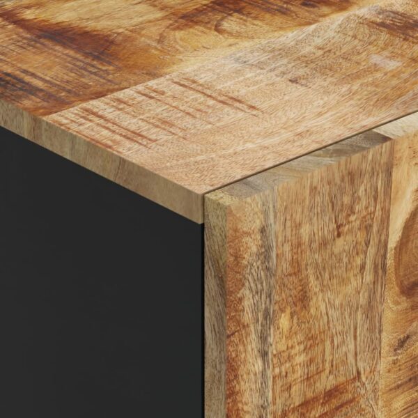 Highboard mit Schublade 60x33x100 cm Massivholz Mango & Eisen - Image 6