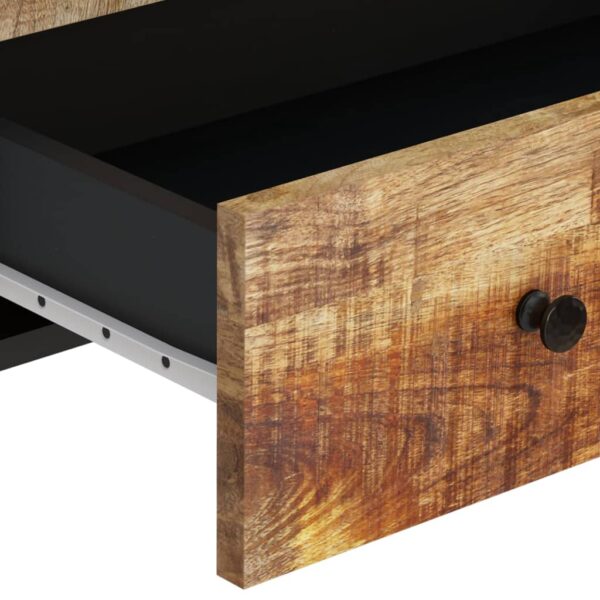 Highboard mit Schublade 60x33x100 cm Massivholz Mango & Eisen - Image 8