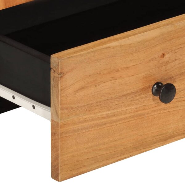 Highboard mit Schublade 60x33x100 cm Massivholz Akazie & Eisen - Image 8