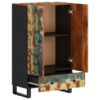 Highboard mit Schublade 60x33x100 cm Massives Altholz & Eisen - Image 4