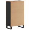 Highboard mit Schublade 60x33x100 cm Massives Altholz & Eisen - Image 5