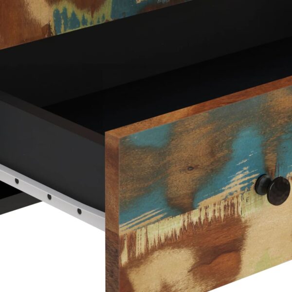 Highboard mit Schublade 60x33x100 cm Massives Altholz & Eisen - Image 8