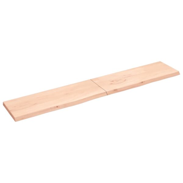 Wandregal 220x40x(2-4) cm Massivholz Eiche Unbehandelt - Image 2