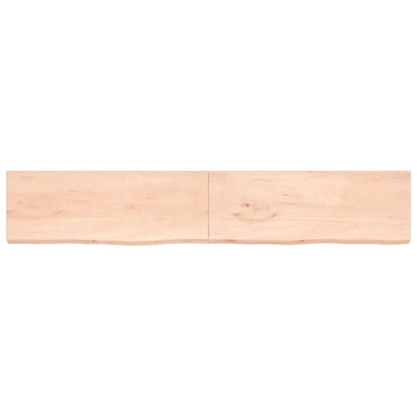 Wandregal 220x40x(2-4) cm Massivholz Eiche Unbehandelt - Image 4