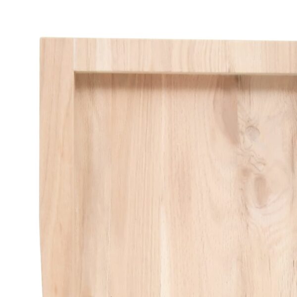 Wandregal 220x40x(2-4) cm Massivholz Eiche Unbehandelt - Image 7
