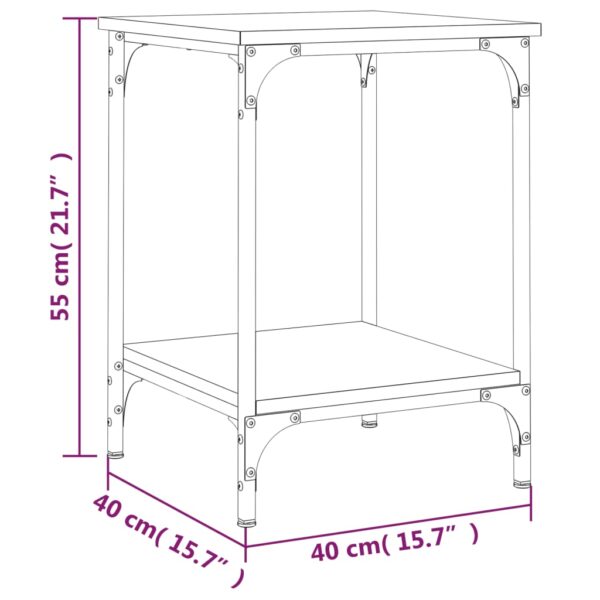 Couchtisch Sonoma-Eiche 40x40x55 cm Holzwerkstoff - Image 9