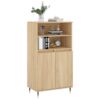 Highboard Sonoma-Eiche 60x36x110 cm Holzwerkstoff - Image 3