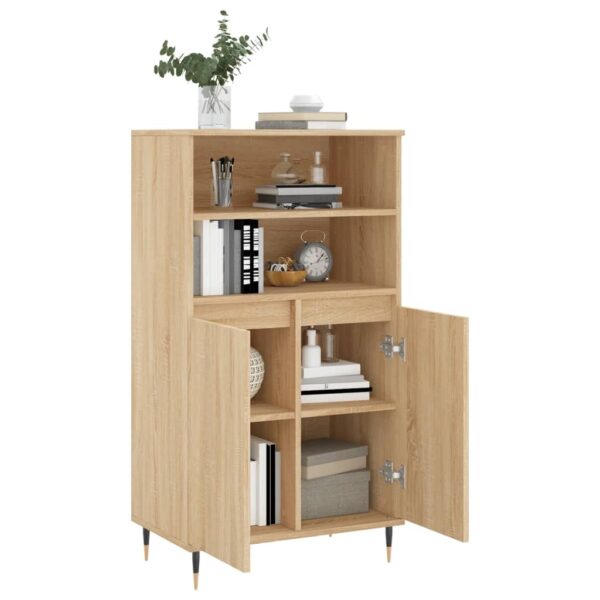 Highboard Sonoma-Eiche 60x36x110 cm Holzwerkstoff - Image 4