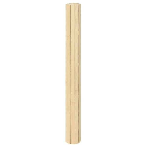 Teppich Rechteckig Hell Natur 100x100 cm Bambus - Image 3