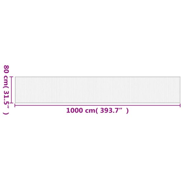 Teppich Rechteckig Hell Natur 80x1000 cm Bambus - Image 8
