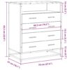Schubladenschrank  Eichen-Optik 70x41x83,5cm Holzwerkstoff - Image 10