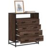 Schubladenschrank  Eichen-Optik 70x41x83,5cm Holzwerkstoff