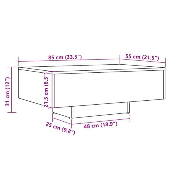 Couchtisch Altholz-Optik 85x55x31 cm Holzwerkstoff - Image 9