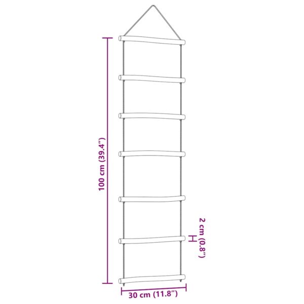 Wanddekorationen in Leiterform 2Stk. 30x100cm Natürlicher Zweig - Image 7