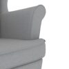 Schaukelsessel mit Hocker Hellgrau Stoff - Image 9
