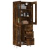 Highboard Räuchereiche 69,5x34x180 cm Holzwerkstoff - Image 3