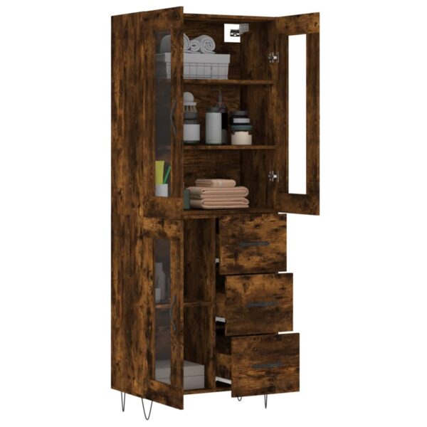 Highboard Räuchereiche 69,5x34x180 cm Holzwerkstoff - Image 3