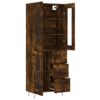 Highboard Räuchereiche 69,5x34x180 cm Holzwerkstoff - Image 4