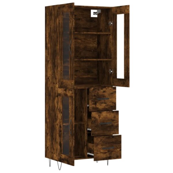 Highboard Räuchereiche 69,5x34x180 cm Holzwerkstoff - Image 4