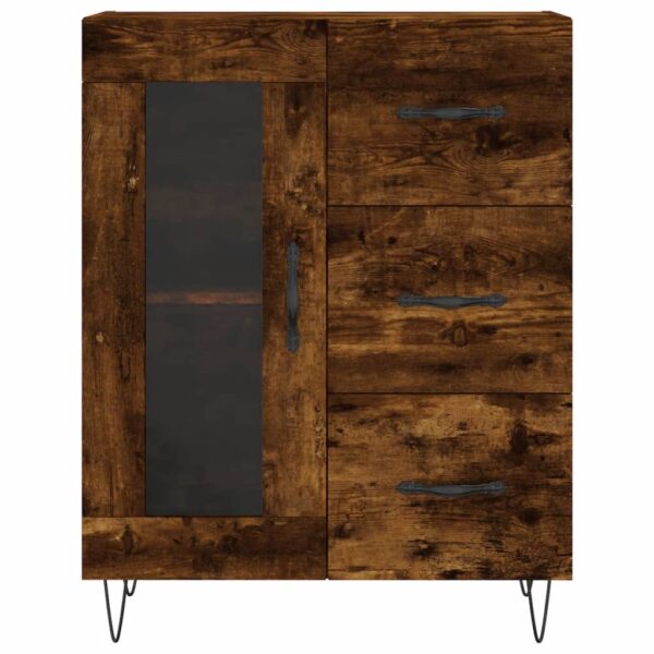 Highboard Räuchereiche 69,5x34x180 cm Holzwerkstoff - Image 8