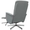 Relaxsessel mit Fußhocker Hellgrau Stoff - Image 5