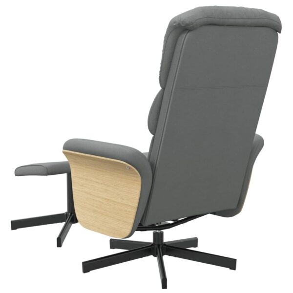 Relaxsessel mit Fußhocker Dunkelgrau Stoff - Image 5