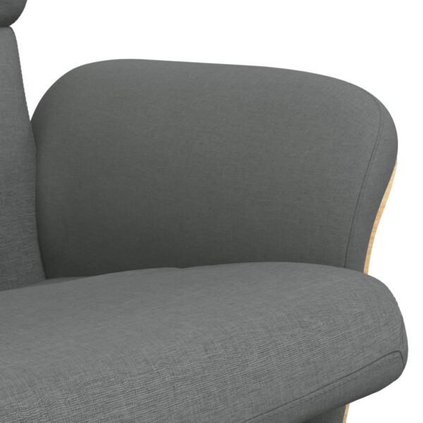 Relaxsessel mit Fußhocker Dunkelgrau Stoff - Image 7