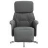 Relaxsessel mit Fußteil Dunkelgrau Stoff - Image 3