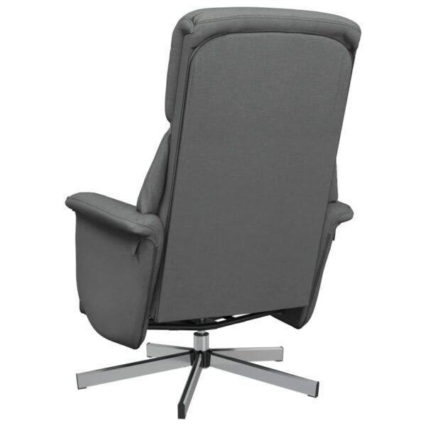 Relaxsessel mit Fußteil Dunkelgrau Stoff - Image 5