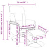 Relaxsessel mit Fußhocker Hellgrau Samt - Image 9
