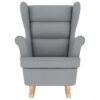 Schaukelsessel Hellgrau 74x90x102 cm Stoff - Image 4