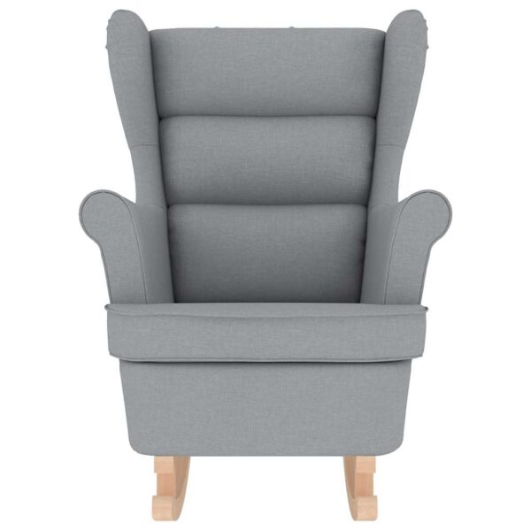 Schaukelsessel Hellgrau 74x90x102 cm Stoff - Image 4