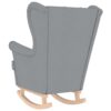Schaukelsessel Hellgrau 74x90x102 cm Stoff - Image 6