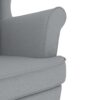 Schaukelsessel Hellgrau 74x90x102 cm Stoff - Image 7