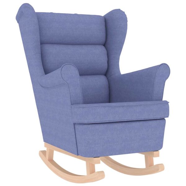 Schaukelsessel Jeansblau 74x90x102 cm Stoff - Image 2