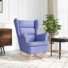 Schaukelsessel Jeansblau 74x90x102 cm Stoff - Image 3