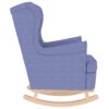 Schaukelsessel Jeansblau 74x90x102 cm Stoff - Image 5
