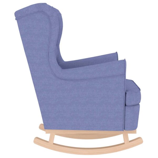 Schaukelsessel Jeansblau 74x90x102 cm Stoff - Image 5