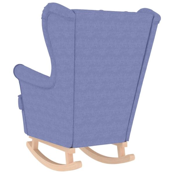 Schaukelsessel Jeansblau 74x90x102 cm Stoff - Image 6