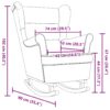 Schaukelsessel Jeansblau 74x90x102 cm Stoff - Image 9