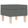 Schaukelsessel mit Hocker Dunkelgrau Stoff - Image 8