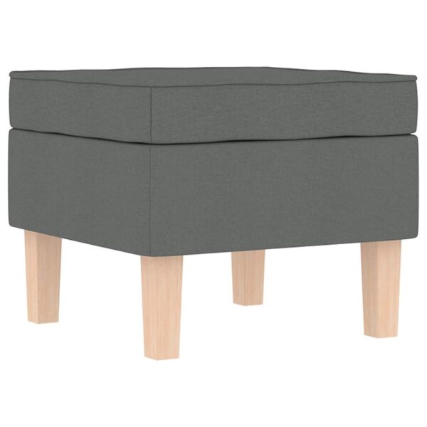 Schaukelsessel mit Hocker Dunkelgrau Stoff - Image 8