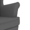 Schaukelsessel mit Hocker Dunkelgrau Stoff - Image 9