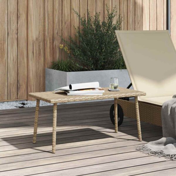 Garten-Couchtisch Rechteckig  80x40x37 cm Poly Rattan - Image 3