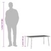 Garten-Couchtisch Rechteckig  80x40x37 cm Poly Rattan - Image 9